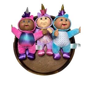 cabage patch kids olls fantasy friend unicorn collectible 3-pack girl boy toy